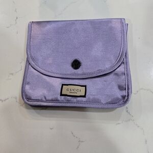Gucci Women's Lavender Satin Cosmetic Bag